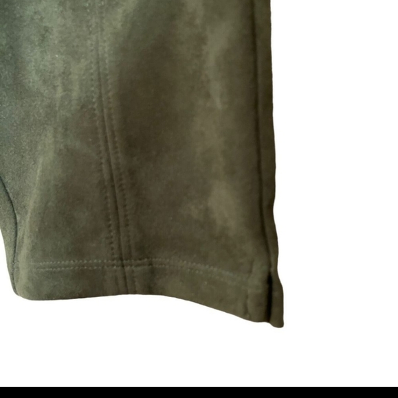 Marc New York Andrew Marck Womens Pants Size Large Olive Faux Suede Leggings - Picture 7 of 10
